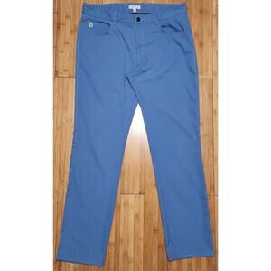 Peter Millar Crown Sport 5 Pocket eb66 Performance Pants Evening Tide Blue 35x32
